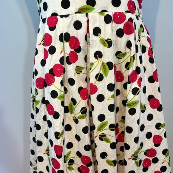 Tatyana cherry polka dot 50’s style retro halter dress size 2X - Picture 4 of 10